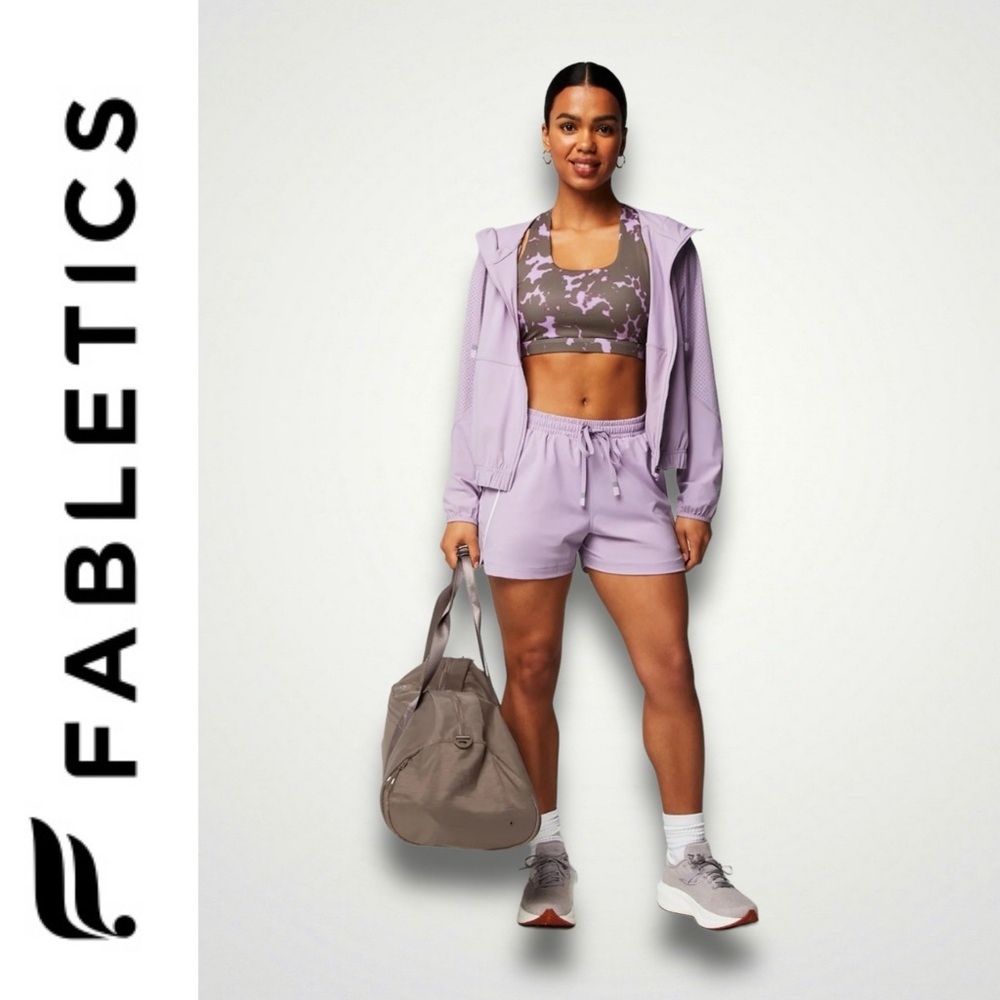 Fabletics NWT Boost Medium Impact Sports Bra Desert Shadow drop in Active Edit - Picture 5 of 7